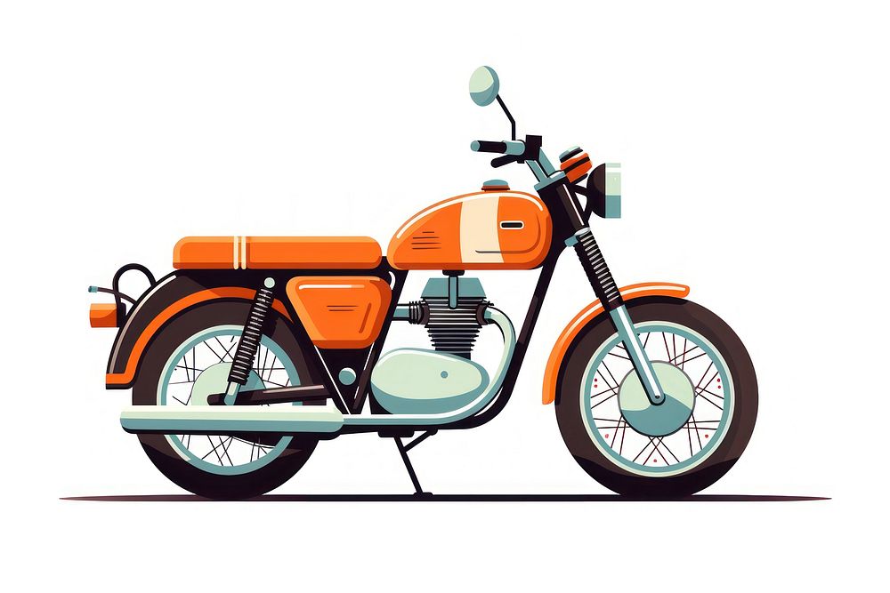 Motorcycle classic vehicle moped. AI generated Image by rawpixel.