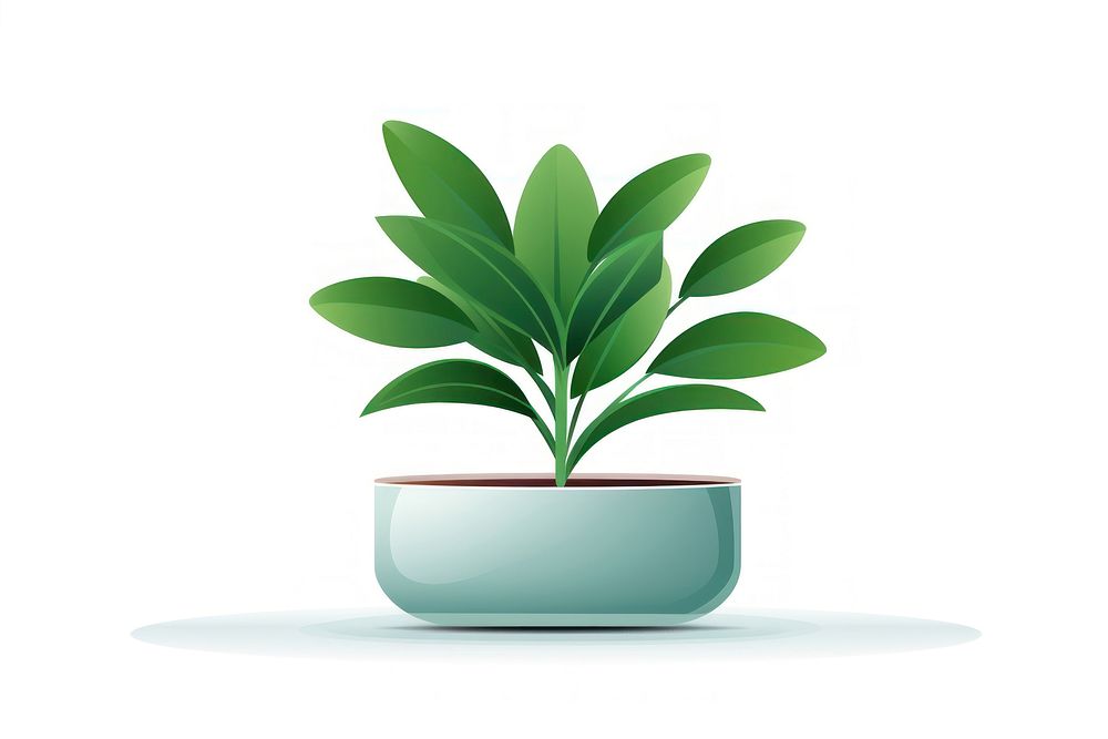 Indoor mini plant herbs leaf vase. AI generated Image by rawpixel.