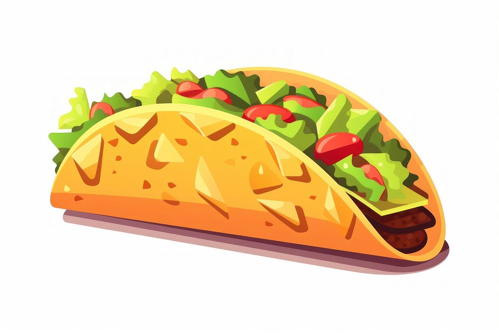 Taco Mexican food white background. AI generated Image by rawpixel.