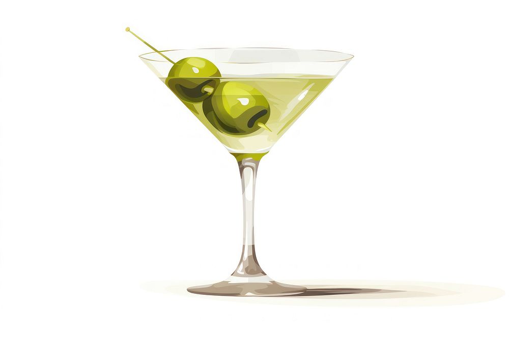 Martini olive cocktail drink. AI generated Image by rawpixel.