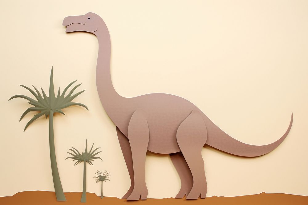 Brachiosaurus dinosaur animal representation. AI generated Image by rawpixel.
