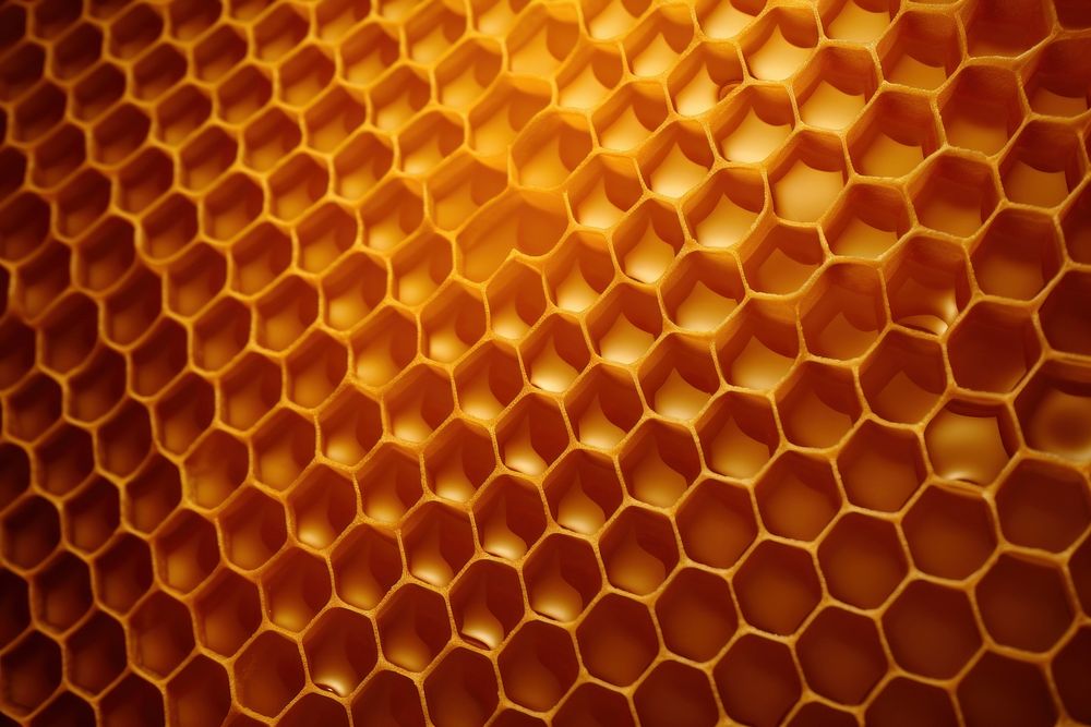 Honey comb texture honeycomb backgrounds repetition. AI generated Image by rawpixel.