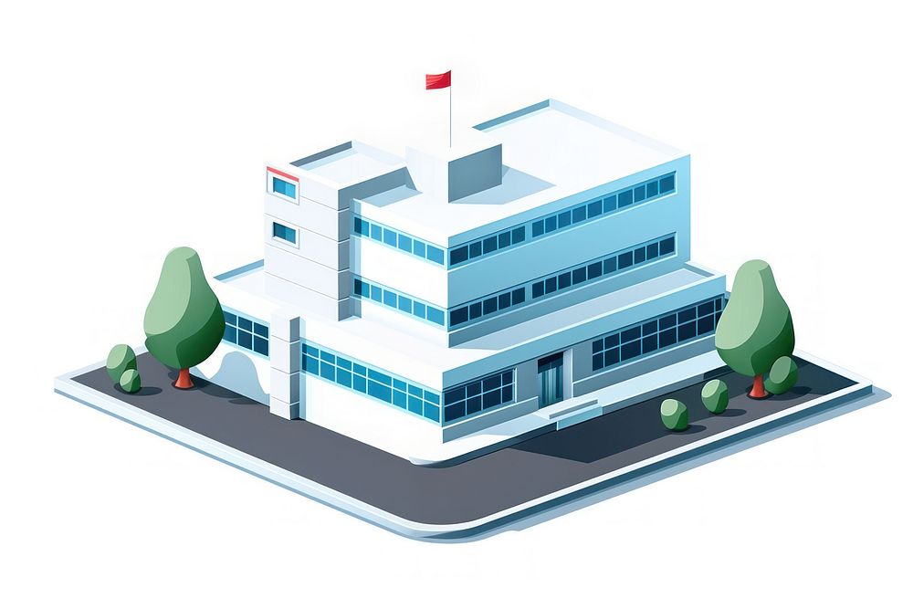Hospital building architecture diagram. AI generated Image by rawpixel.