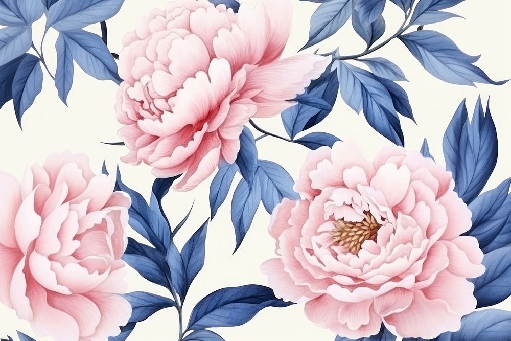 Peony pattern flower dahlia. AI generated Image by rawpixel.