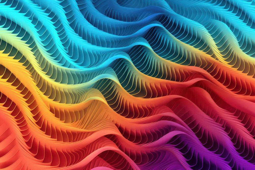 Flow multi colored sine waves pattern backgrounds accessories. AI generated Image by rawpixel.