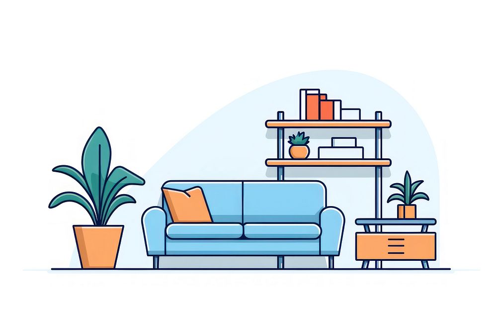 Living room icon furniture table. AI generated Image by rawpixel.