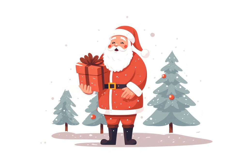 Santa claus christmas gift tree. AI generated Image by rawpixel.