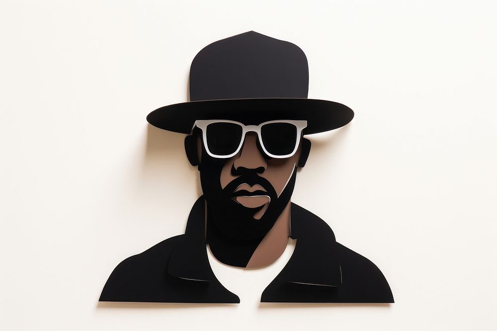 Black man rapper sunglasses portrait. AI generated Image by rawpixel.
