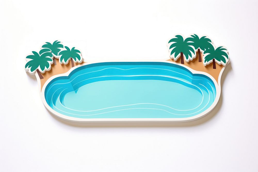 Swimming pool white background inflatable moustache. AI generated Image by rawpixel.