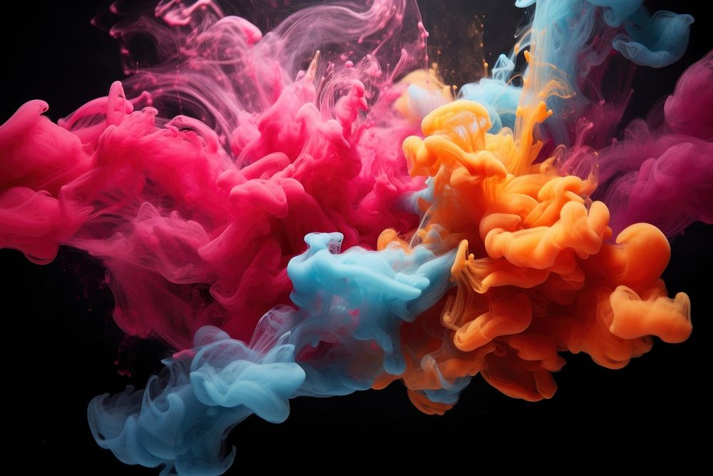 Colored smoke powder backgrounds creativity fragility. AI generated Image by rawpixel.