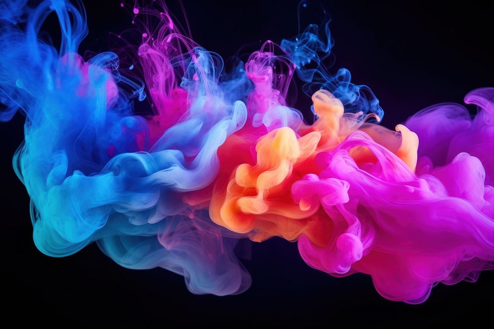 Colored smoke powder backgrounds purple creativity. AI generated Image by rawpixel.