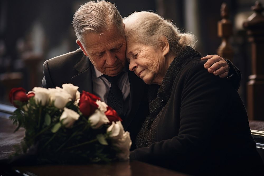 Grief funeral flower adult. 