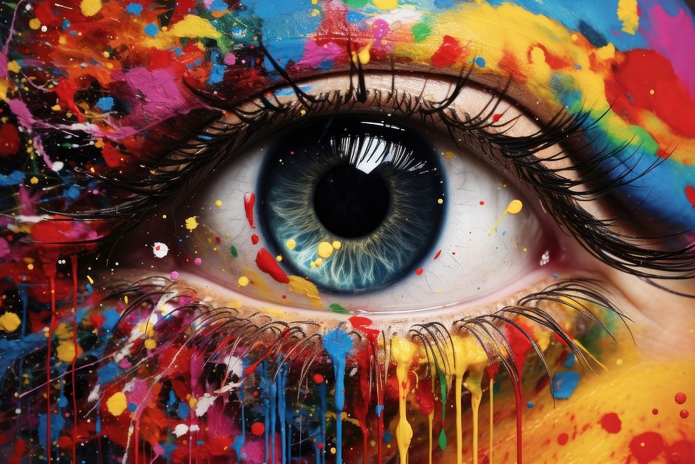 Human eye creativity painting art. AI generated Image by rawpixel.