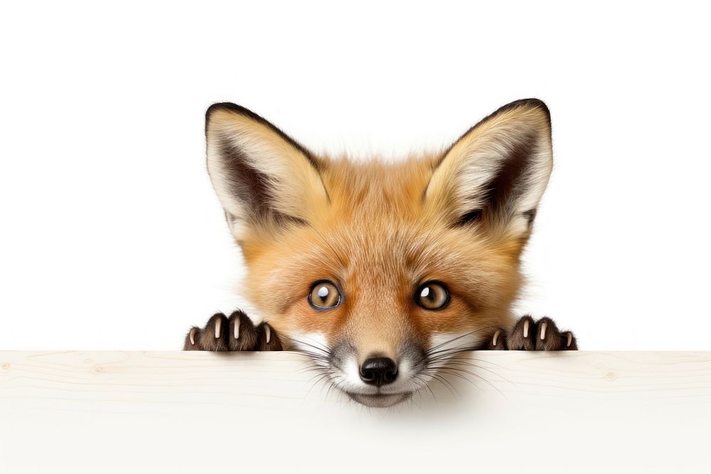 Red Fox fox wildlife peeking. AI generated Image by rawpixel.