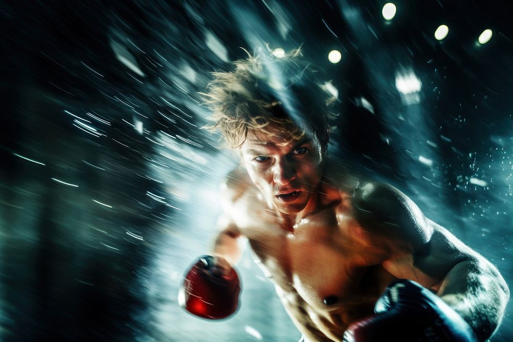 Boxing boxing punching sports. AI generated Image by rawpixel.