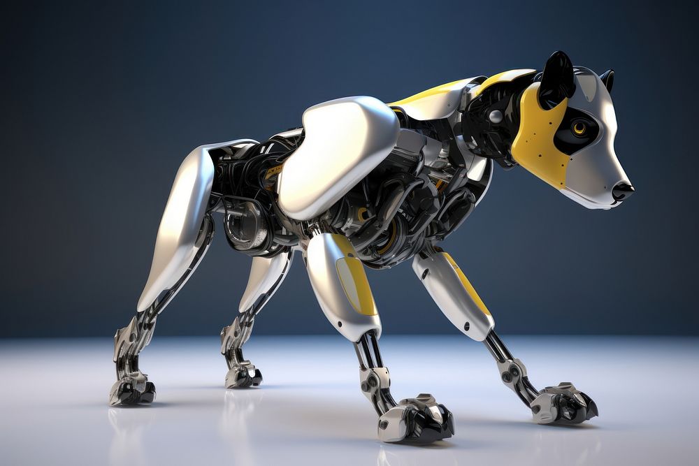 Robotic dog transportation futuristic livestock. AI generated Image by rawpixel.