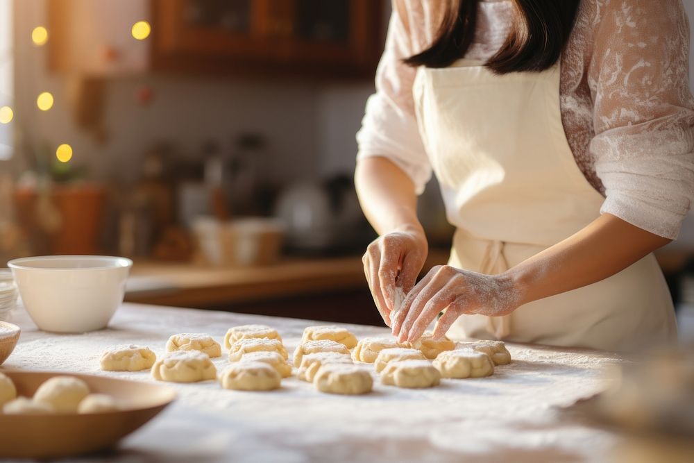 Christmas kitchen cooking cookie. AI generated Image by rawpixel.