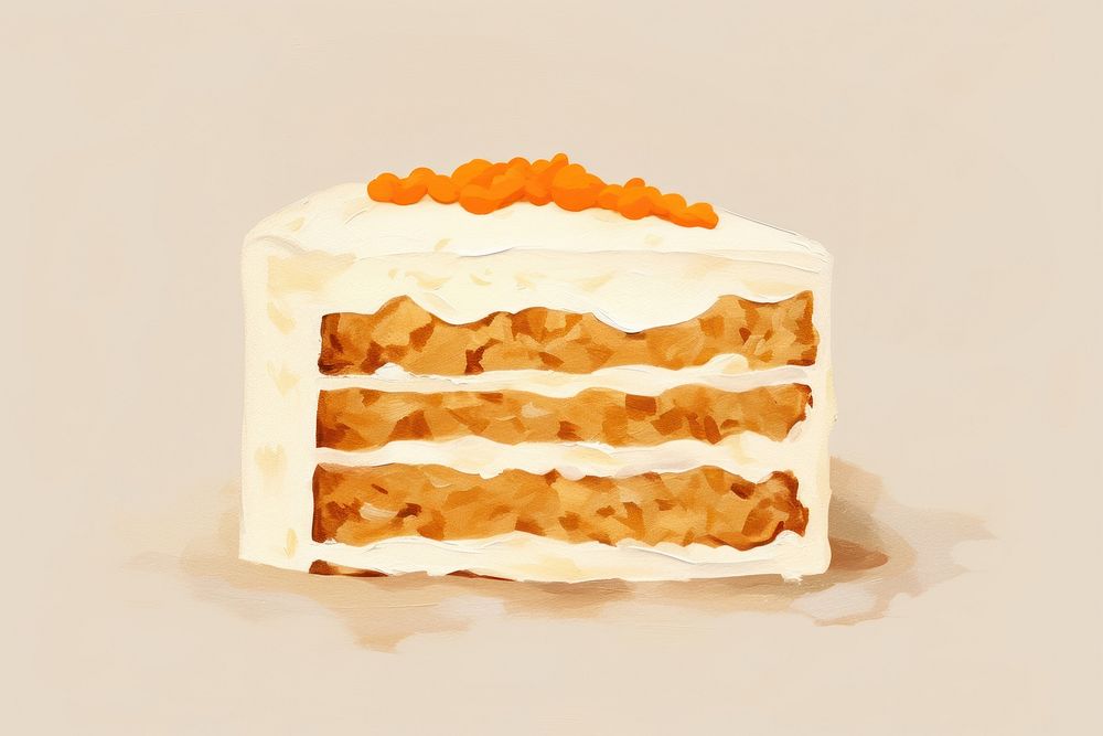Carrot Cake cake dessert icing. AI generated Image by rawpixel.