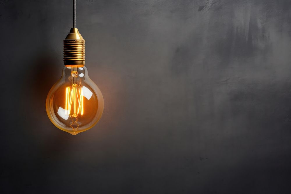 A light bulb lightbulb lamp wall. AI generated Image by rawpixel.