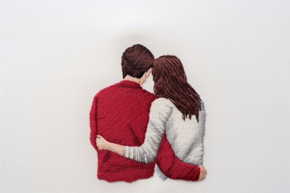 Couple hugging kissing sweater adult. AI generated Image by rawpixel.