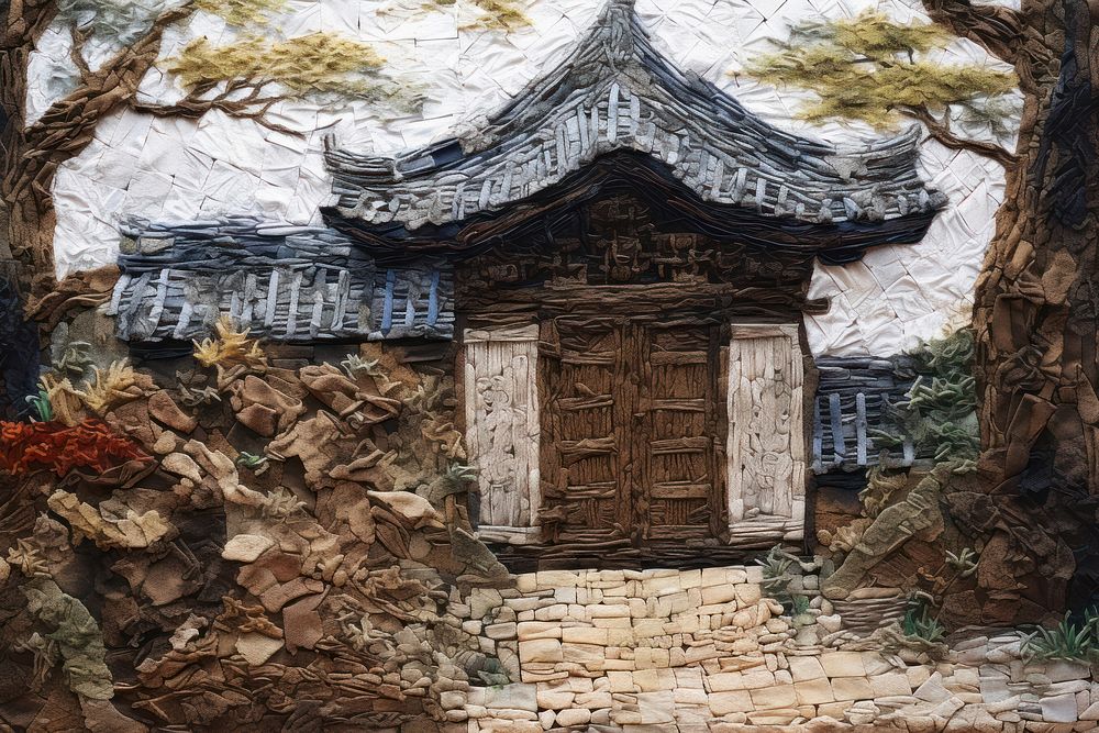 Traditional Japanese gate architecture building outdoors. AI generated Image by rawpixel.