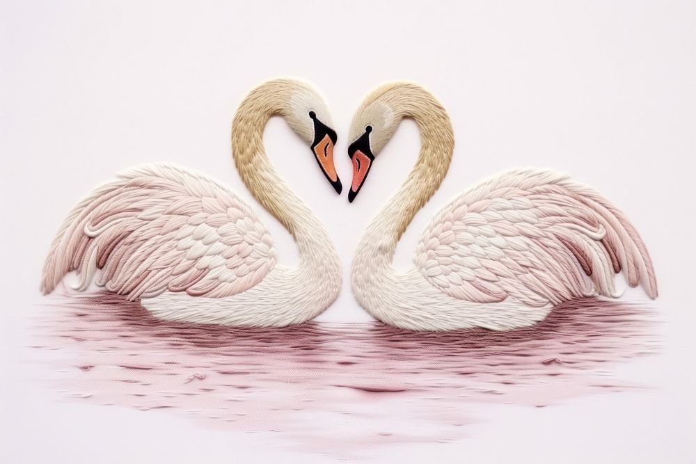 Swan flamingo animal white. AI generated Image by rawpixel.