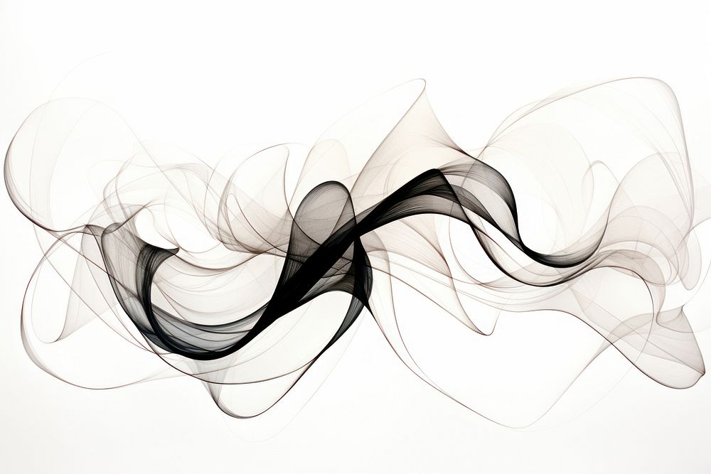 Ribbon abstract pattern drawing. AI generated Image by rawpixel.