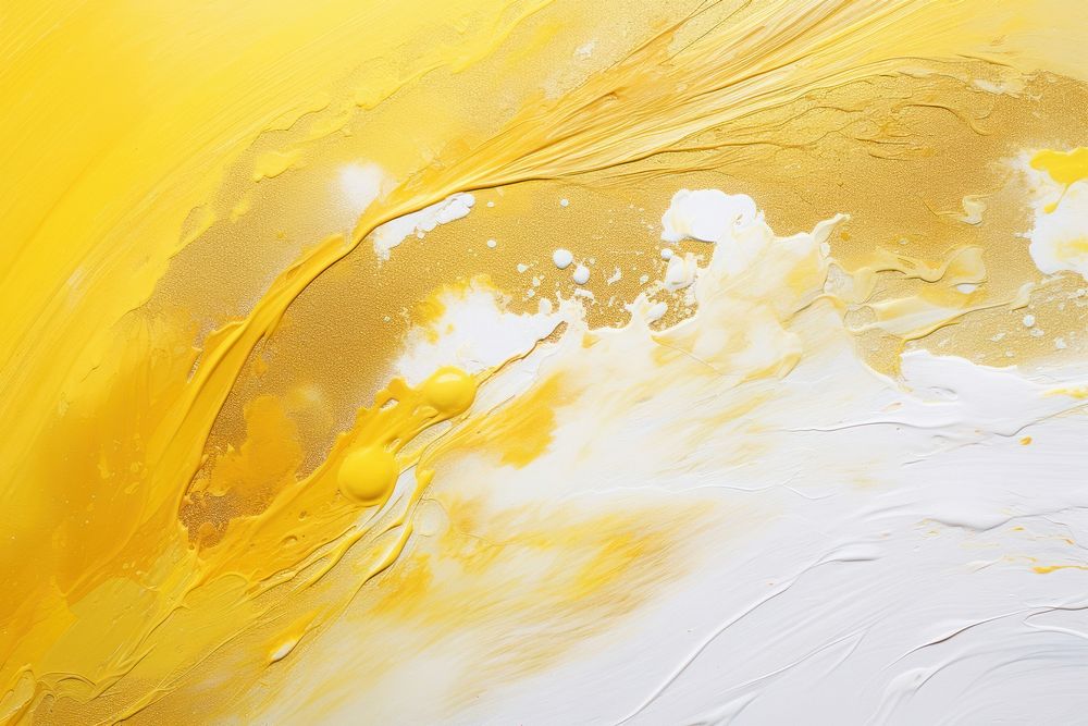 Yellow and white acrylic abstract painting backgrounds. AI generated Image by rawpixel.