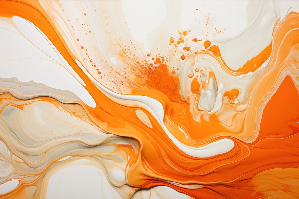 Orange and white acrylic abstract painting backgrounds. AI generated Image by rawpixel.