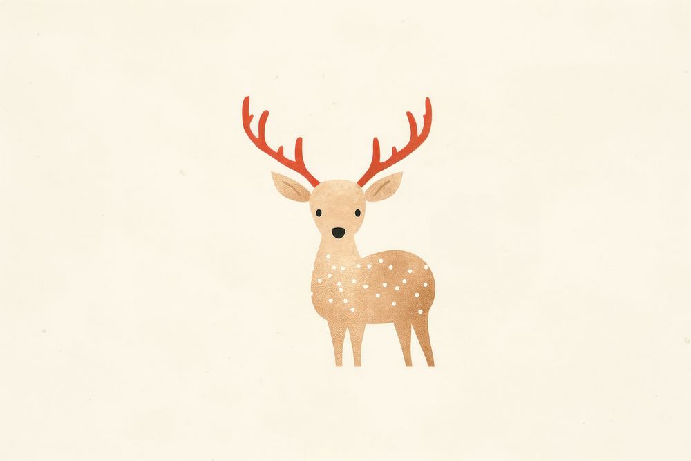 Christmas deer wildlife animal antler. AI generated Image by rawpixel.