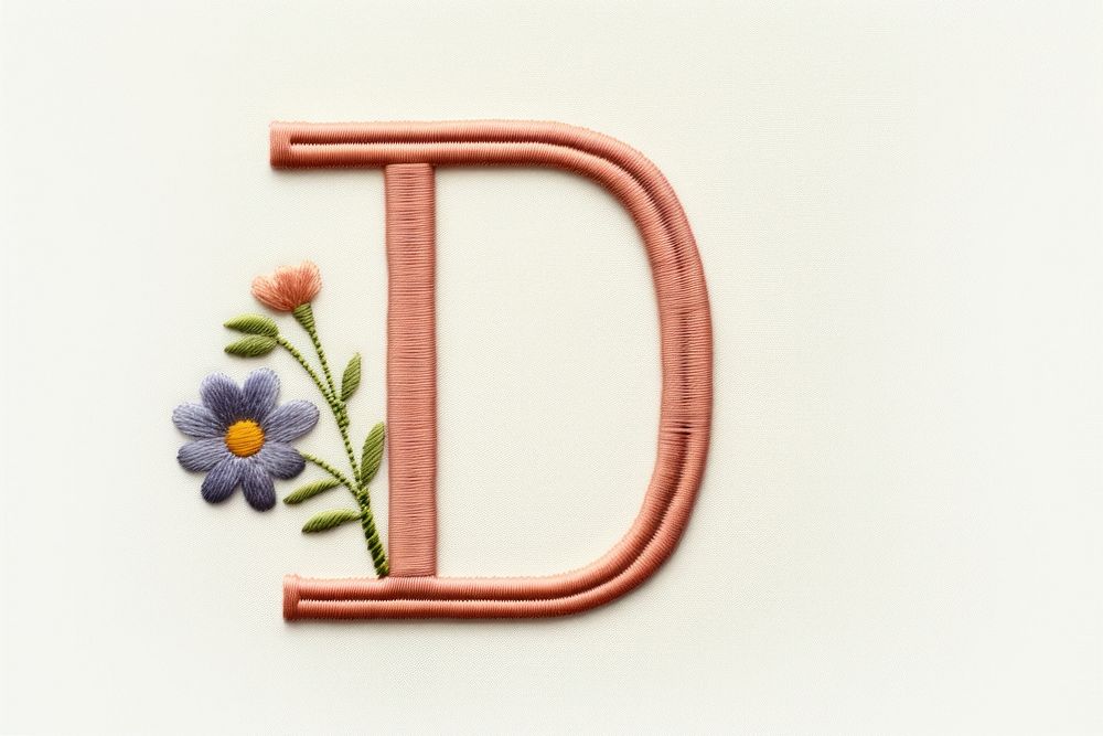 Text embroidery flower accessories. AI generated Image by rawpixel.