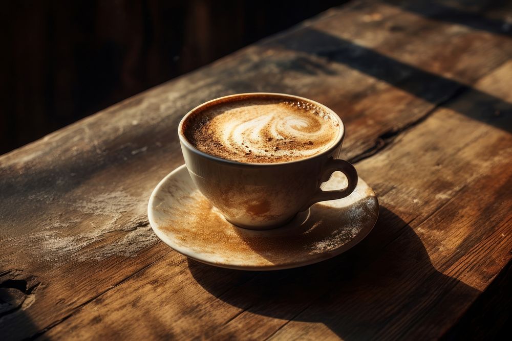Cappuccino cup coffee drink. AI generated Image by rawpixel.