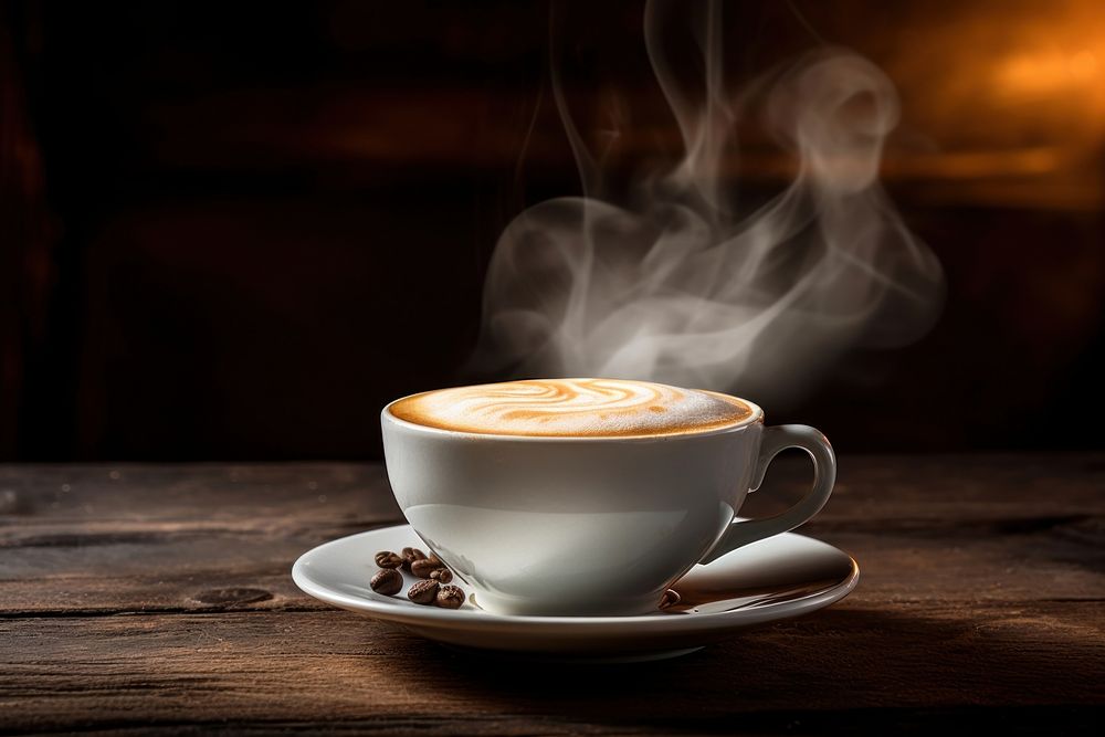 Cappuccino cup coffee drink. AI generated Image by rawpixel.