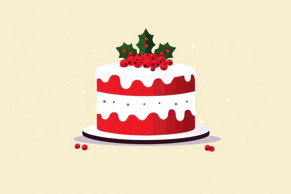 Cake christmas dessert food. AI generated Image by rawpixel.