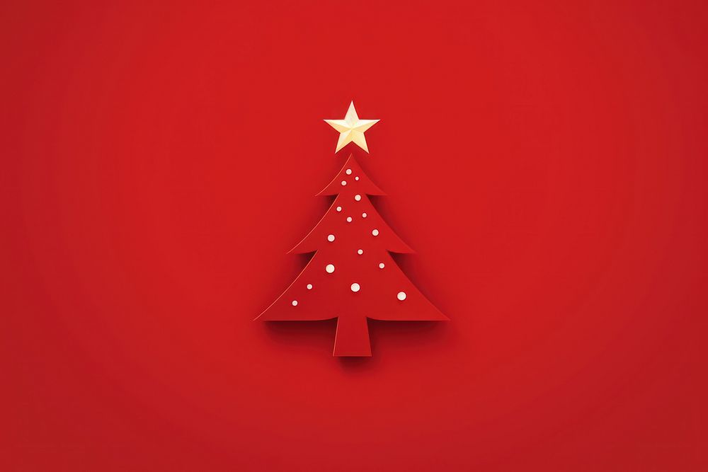 Christmas tree symbol shape red. AI generated Image by rawpixel.