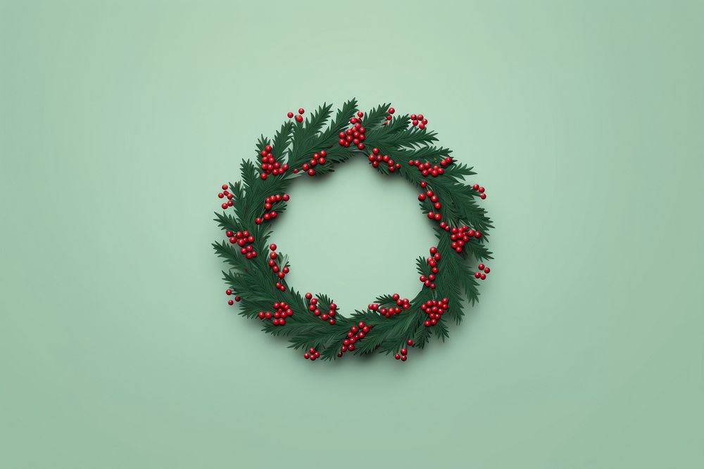 Christmas wreath shape illuminated celebration. AI generated Image by rawpixel.