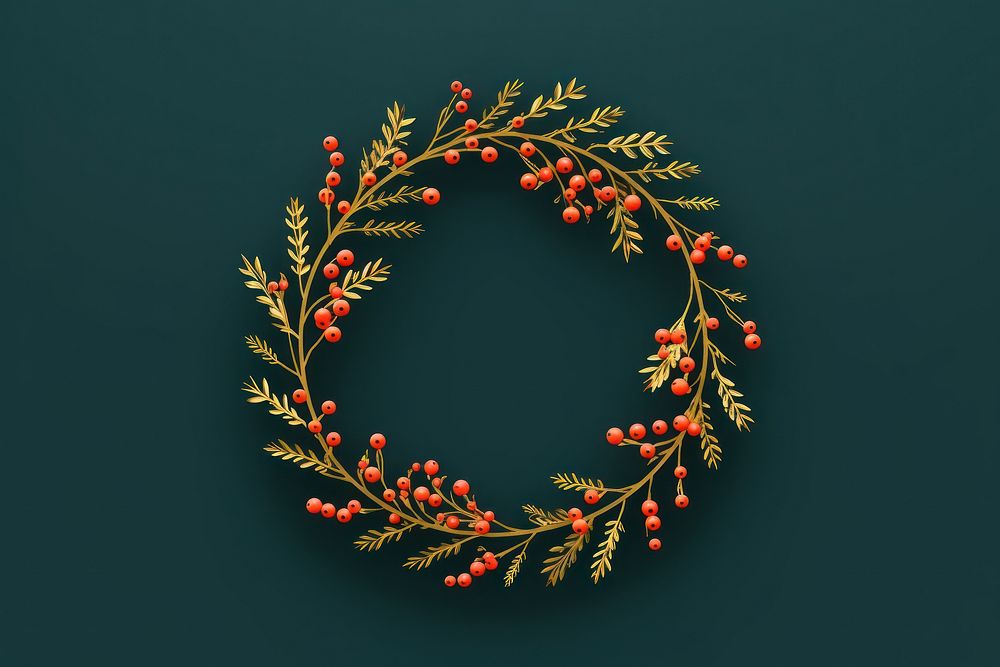 Christmas wreath shape celebration accessories. AI generated Image by rawpixel.