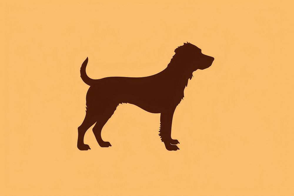 Sillouette dog silhouette animal mammal. AI generated Image by rawpixel.