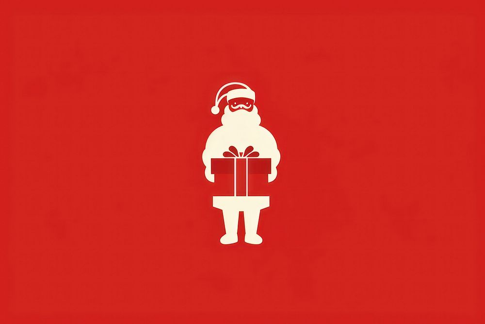 Santa christmas logo gift. AI generated Image by rawpixel.