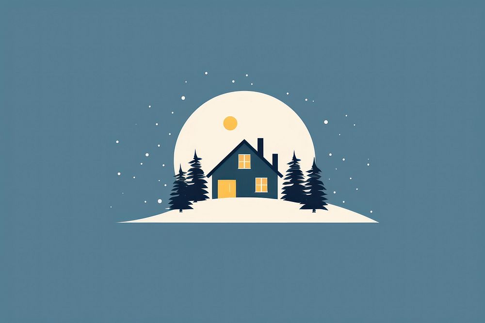 Winter house architecture christmas building. AI generated Image by rawpixel.