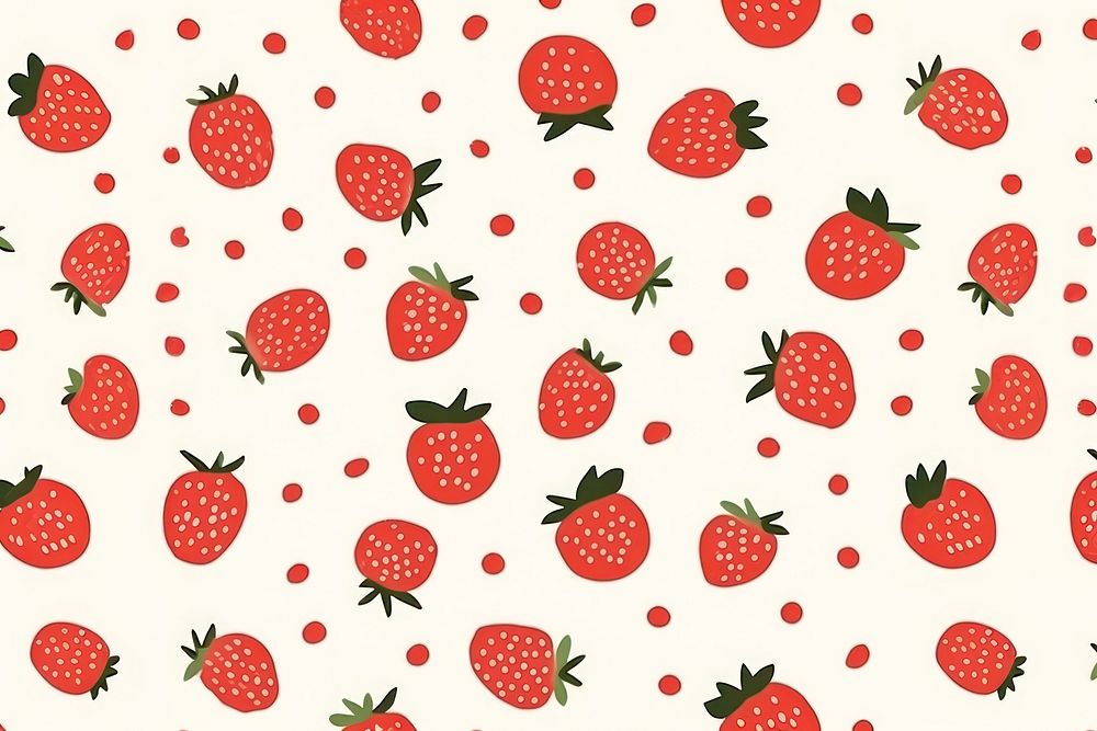 Strawberry strawberry pattern backgrounds. AI generated Image by rawpixel.