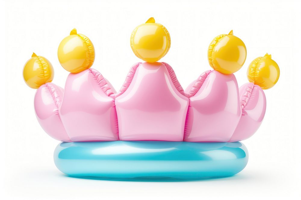 Crown inflatable balloon white background. AI generated Image by rawpixel.