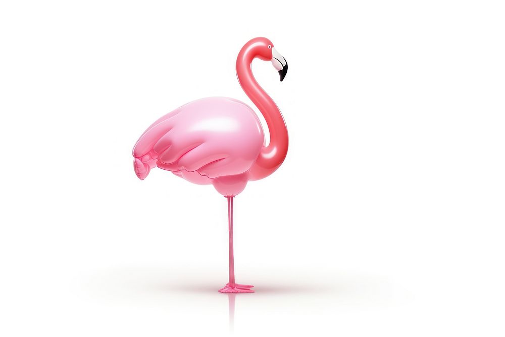 Flamingo animal bird white background. AI generated Image by rawpixel.