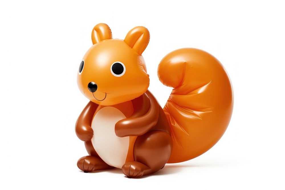 Squirrel animal cute white background. AI generated Image by rawpixel.