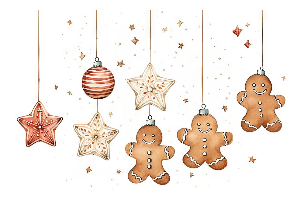 Christmas ball gingerbread cookie food. AI generated Image by rawpixel.