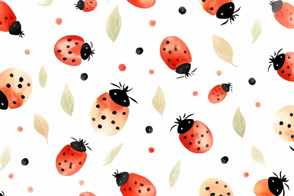 Ladybug pattern backgrounds insect. AI generated Image by rawpixel.