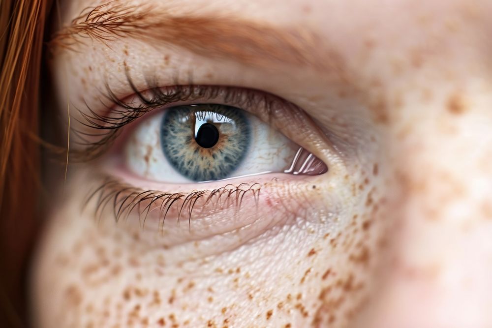 Shoulder freckle skin portrait. AI generated Image by rawpixel.