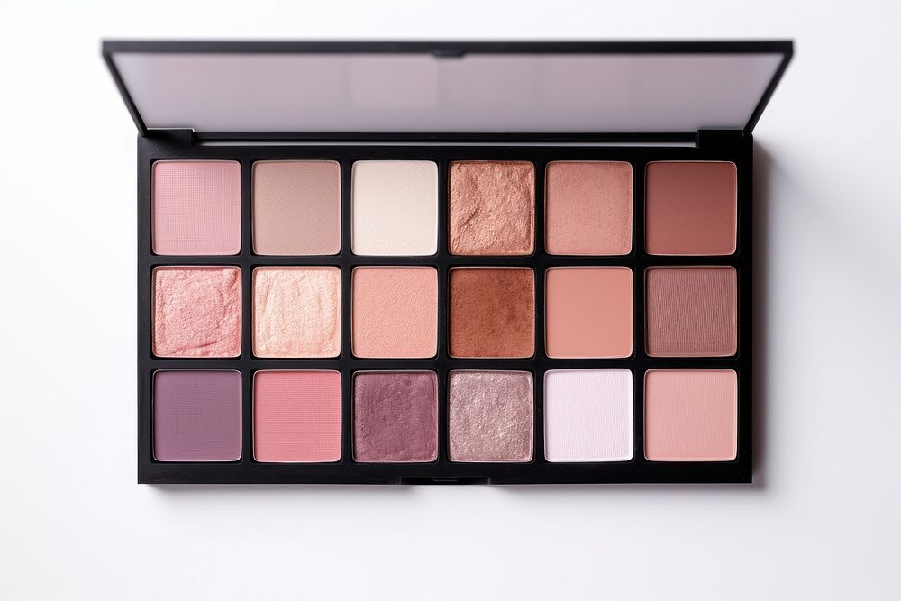 Makeup Palette palette cosmetics white background. AI generated Image by rawpixel.
