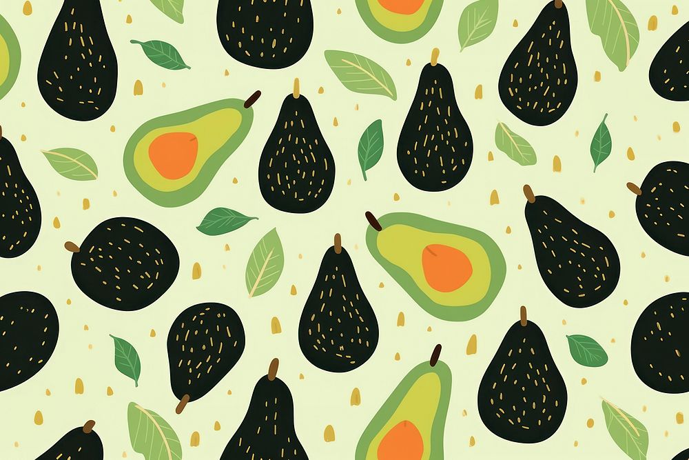 Avocado pattern avocado fruit. AI generated Image by rawpixel.
