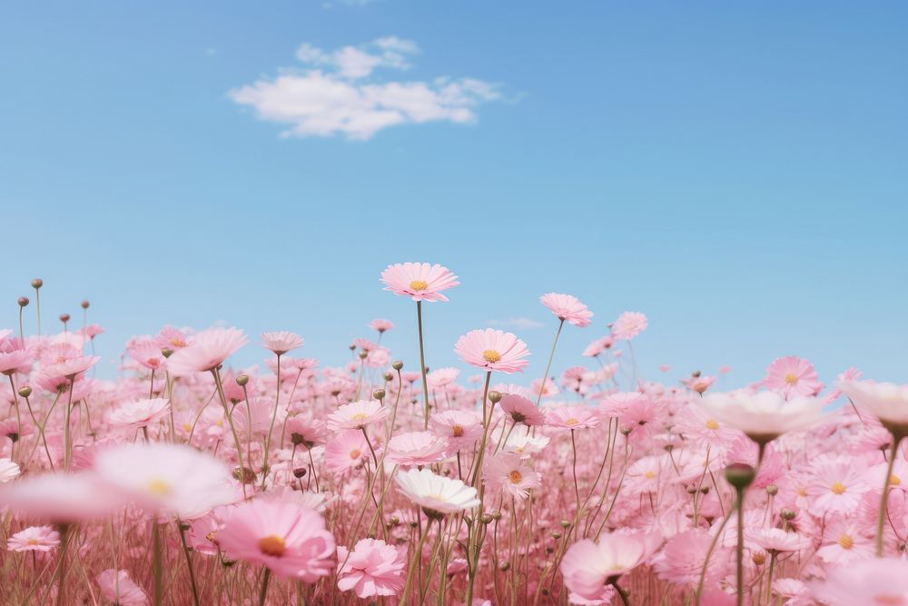 Summer flower landscape outdoors. AI generated Image by rawpixel.